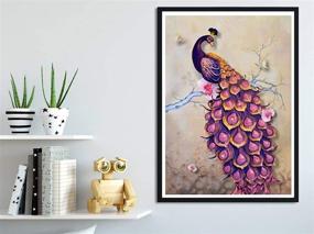 img 2 attached to TheShai 5D Diamond Painting Peacock: Exquisite Animal Flower Paint with Diamonds Kit for Stunning Home Wall Decor (30X40cm)