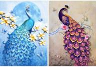 theshai 5d diamond painting peacock: exquisite animal flower paint with diamonds kit for stunning home wall decor (30x40cm) logo