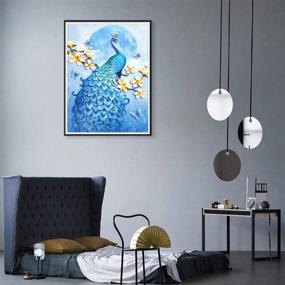 img 1 attached to TheShai 5D Diamond Painting Peacock: Exquisite Animal Flower Paint with Diamonds Kit for Stunning Home Wall Decor (30X40cm)