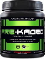 💪 kaged muscle preworkout powder - intense energy, focus, and pumps for men & women - highly rated fruit punch pre-workout supplement with natural flavors logo