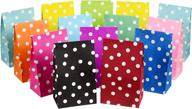 🎉 72 pack party favor bags for birthday, tea party, wedding and celebrations - 9.2 x 5 x 3.15 inch, 12 colors logo