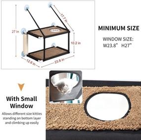 img 3 attached to 🐱 ZolooPet Cat Window Perch with Dual Scratching Posts - Double Layered Cat Window Seat for Two Cats, Fun and Durable Cat Window Hammock - Easy Assembly