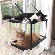 🐱 zoloopet cat window perch with dual scratching posts - double layered cat window seat for two cats, fun and durable cat window hammock - easy assembly logo