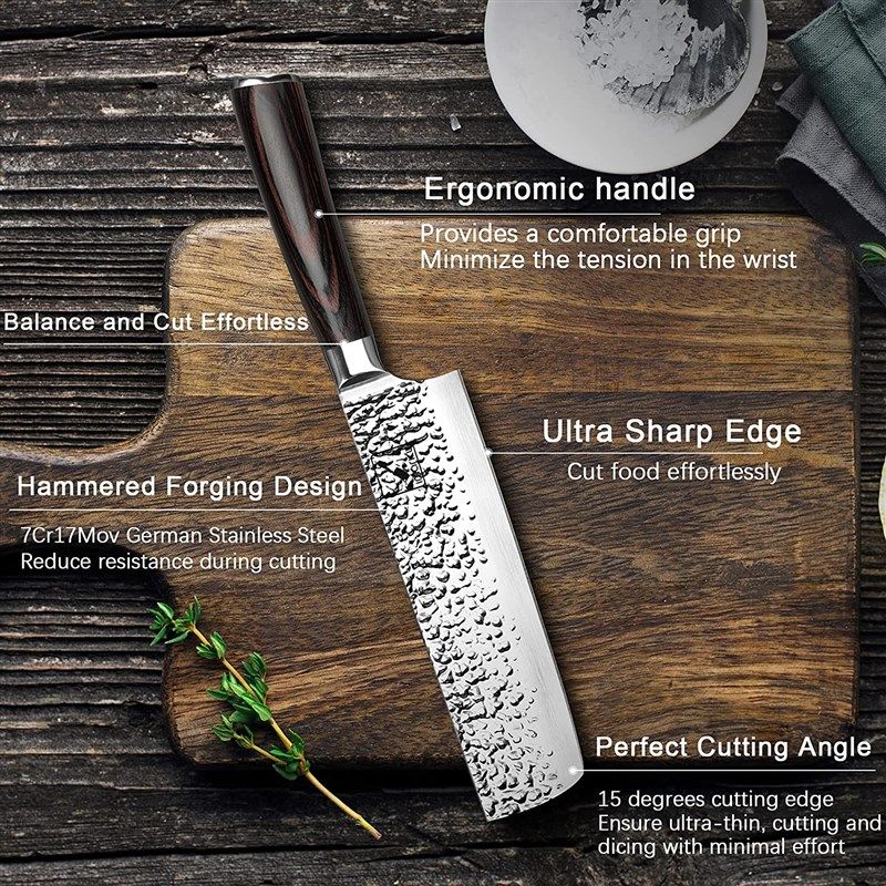 Imarku Hammered Edge 8 Chef Knife 