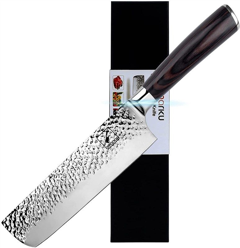  imarku Butcher Knife, 7 Inch Cleaver Knife, Hand