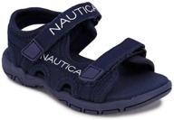nautica aminah navy boys' sandals: athletic 👟 and stylish shoes for toddler kids in sandals logo