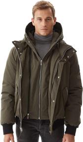 img 4 attached to Molemsx Men's Duck Down Parka Winter Jacket: Superior Warmth with Fur Hood, XS-3XL