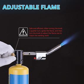 img 2 attached to OptiFlame™ Propane/Mapp Gas Torch: Self Ignition, Adjustable for Efficient Brazing in Challenging Environments