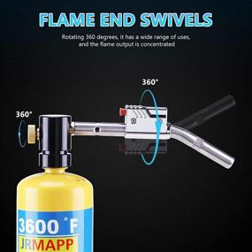 img 3 attached to OptiFlame™ Propane/Mapp Gas Torch: Self Ignition, Adjustable for Efficient Brazing in Challenging Environments