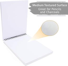 img 1 attached to 📒 9x12 Sketchpad - 100 Sheets, Medium Texture, Spiral Bound Sketch Pad for Pencil, Pastel & General Use Drawing, Sketching Sketchbook