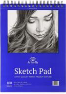 📒 9x12 sketchpad - 100 sheets, medium texture, spiral bound sketch pad for pencil, pastel & general use drawing, sketching sketchbook logo