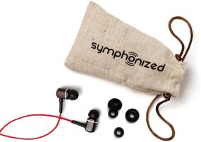 img 1 attached to 🎧 Повысьте качество прослушивания музыки с помощью наушников Symphonized MTRX Premium Wood In-ear - шумоизоляция, микрофон и нейлоновый кабель (красные)