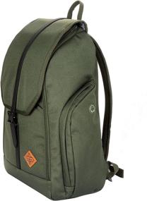 img 2 attached to JuneHouse Fashion Backpack in Hunter Green with Black Stripe