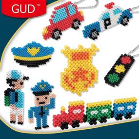 img 2 attached to Creative Boys DIY Water Fuse Non Iron Super Beads: Fun City 🧸 Traffic Crafts Kit for Indoor Activity. Perfect Birthday Gift for 4-9 Year Old Boys.