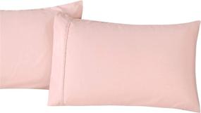 img 1 attached to 🌸 Summer Softness: Queen Pink Pillowcases Set of 2 - Easy Fit, Envelope Closure, Machine Washable & Breathable