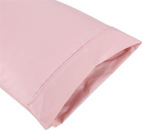 img 3 attached to 🌸 Summer Softness: Queen Pink Pillowcases Set of 2 - Easy Fit, Envelope Closure, Machine Washable & Breathable