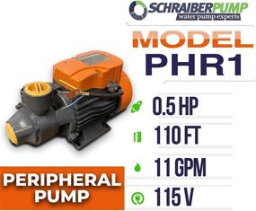 img 1 attached to Highly Efficient Schraiberpump PHR1: 0.5hp 115v Peripheral Impeller Pump, 110ft Lift, 11gpm