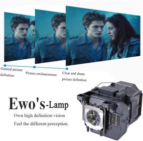 img 1 attached to 🎥 EWO's ELPLP77 Replacement Projector Lamp for Epson Powerlite 1975W, 1980WU, 1985WU, 4650, 4750W, 4770W, 4855WU, G5910, HC 1440, PC 1985, EB-1970W, 4550, 4855WU, 4950WU, 4955WU - V13H010L77 Bulb Replacement for Enhanced Performance