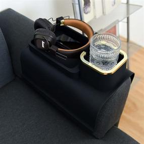 img 1 attached to Stylish Coaster Holder: Silica Slinky in Golden - Organize and Showcase your Coasters!