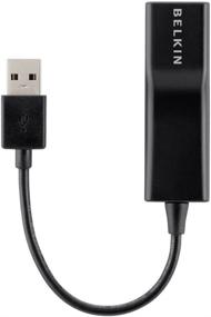 img 3 attached to 🖥️ Belkin USB 2.0 Ethernet Adapter (F4U047bt) in Sleek Black - Add Wired Connectivity to Your Device!