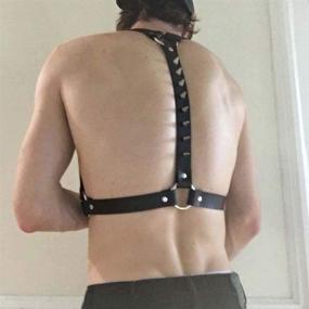 img 2 attached to Leather Harness Adjustable Buckles Clubwear Men's Accessories