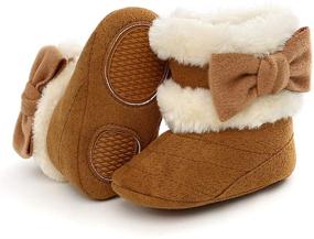 img 4 attached to 👶 Timatego Infant Baby Boys Girls Snow Boots Non Slip Soft Sole Toddler First Walker Crib Warm Winter Shoes 3-18 Months" - "Timatego Unisex Snow Boots for Infants, Non-Slip Soft Sole, Perfect for Toddlers' First Steps, Warm Winter Shoes 3-18 Months