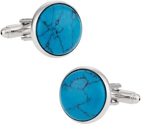 img 4 attached to Cuff-Daddy Turquoise Cufflinks Set with Stylish Presentation Box