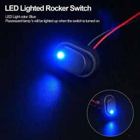 img 1 attached to 🚗 Twidec/5Pcs Waterproof LED Lighted Rocker Switch Toggle 12V 30A SPST 3 Pin On-Off Blue Round Dot Switch for Car Boat Marine ASW-20D-BU: Enhance Control and Safety in Your Vehicle or Vessel