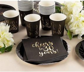 img 2 attached to Ultimate 30th Celebration Bundle: Plates, Napkins, Cups, and Cutlery for 24 Guests (144 Pieces)