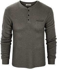 img 3 attached to 👕 PINKMARCO Regular Workwear Henley with Functional Pocket