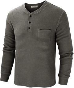 img 4 attached to 👕 PINKMARCO Regular Workwear Henley with Functional Pocket