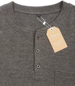 img 1 attached to 👕 PINKMARCO Regular Workwear Henley with Functional Pocket