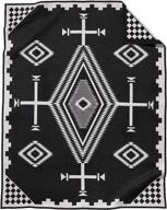 🖤 pendleton black and white los ojos wool blanket - twin size logo