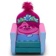 🪑 delta children figural upholstered kids chair: trolls world tour poppy - fun and comfort combined! (pack of 1) logo