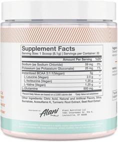 img 1 attached to 🍑 Alani Nu BCAA Branched Chain Essential Amino Acids: Enhance Muscle Recovery and Hydration with Sour Peach Rings - 30 Servings