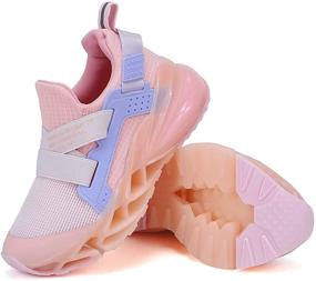 img 2 attached to Sneakers Running Breathable Sports Lightweight Girls' Shoes in Athletic