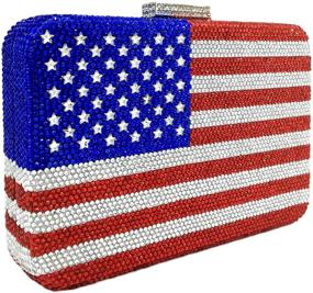 img 1 attached to National Flag Clutch Shoulder Handbags