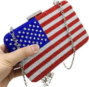 img 2 attached to National Flag Clutch Shoulder Handbags
