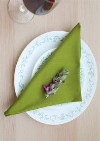 img 2 attached to 🍽️ AMOUR INFINI 12 Pack of Cotton Napkins, 18x18 Inch, Premium 100% Ring Spun Cotton, Ideal for Restaurants, Events and Dinner Napkins, Absorbent Cloth Napkins, Green