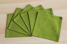 img 3 attached to 🍽️ AMOUR INFINI 12 Pack of Cotton Napkins, 18x18 Inch, Premium 100% Ring Spun Cotton, Ideal for Restaurants, Events and Dinner Napkins, Absorbent Cloth Napkins, Green