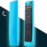 glow sky blue silicone skin sleeve for vizio xrt136 lcd led tv 📺 remote control - lightweight, anti-slip, shockproof case compatible with vizio smart tv remote controller logo