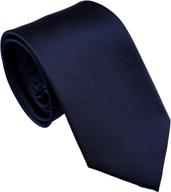 👔 zenxus extra long men's accessories set in solid black - ties, cummerbunds & pocket squares logo