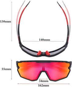 img 2 attached to Polarized Cycling Sunglasses for Sports: Cycling, Baseball, Fishing, Skiing, Running, Golf