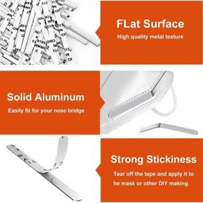 img 1 attached to ✨ BathBull 90MM Metal Nose Wire Strips for Masks - Aluminum Nose Bridge, Flat Nose Clips - DIY Nose Bridge Bracket Wire (100PCS)