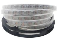 ws2812b 5050 smd led strip light - 16.4ft with 300leds, high brightness, flexible, waterproof, white - dc 5v логотип