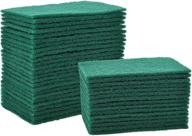 🧽 pack of 40 green cleaning scrub sponge pads - non-scratch kitchen dish cleaning pads (size: 5.9 x 3.94 inches) logo