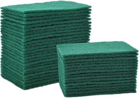 img 4 attached to 🧽 Pack of 40 Green Cleaning Scrub Sponge Pads - Non-Scratch Kitchen Dish Cleaning Pads (Size: 5.9 x 3.94 Inches)