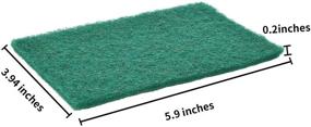 img 2 attached to 🧽 Pack of 40 Green Cleaning Scrub Sponge Pads - Non-Scratch Kitchen Dish Cleaning Pads (Size: 5.9 x 3.94 Inches)