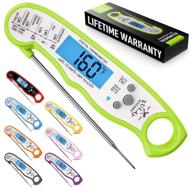 zulay waterproof digital food thermometer - instant read meat thermometer with backlight, calibration & internal magnetic mount - ideal for cooking, kitchen, bbq & grill (green) логотип