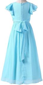 img 2 attached to 🌹 Long Happy Rose Flower Girl's Dress for Prom, Parties, and Bridesmaids